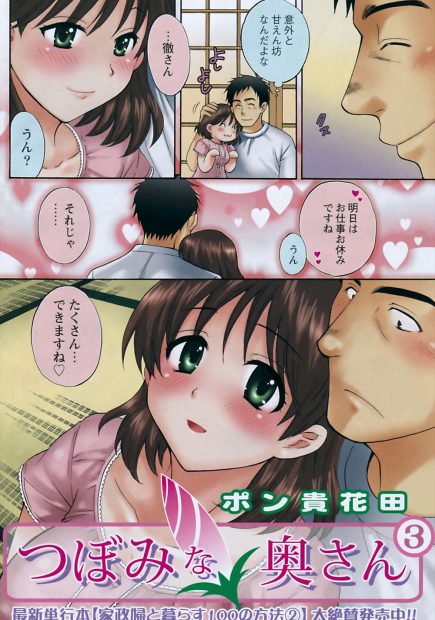 【エロ漫画】34歳コブ付きのオッサンリーマンと結婚した巨乳若妻が毎日不安と幸せ感じつつ夜には旦那と生挿入中出しイチャラブセックスしまくってるｗｗ