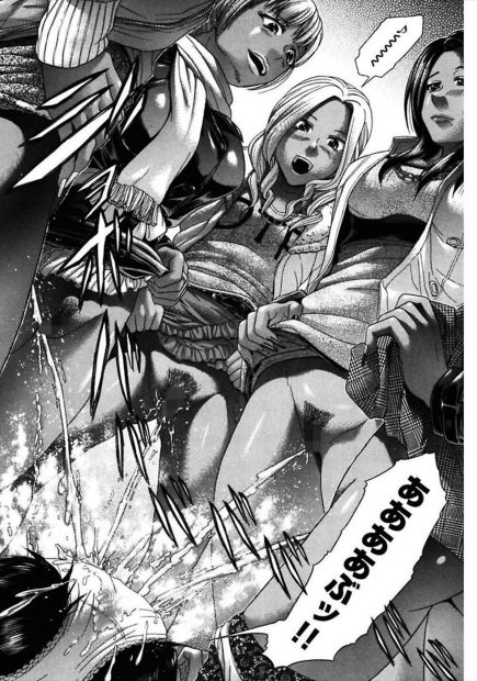 【エロ漫画】黒ギャルたちに逆レイプされ足コキに顔面騎乗位クンニさせられおしっこもぶっかけられて大量射精して逝っちゃうドM変態教師ｗｗｗ